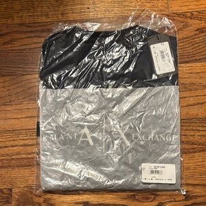 Armani Exchange Gray Crew Neck Logo Tee